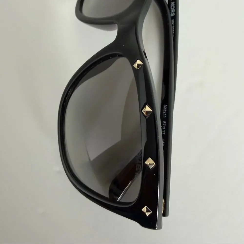 Michael Kors Las Vegas Oversized Studded Sunglasses Black Gold